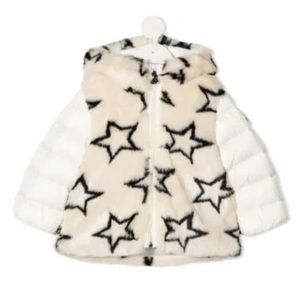 Moncler Enfant Star-print Panelled Padded Coat